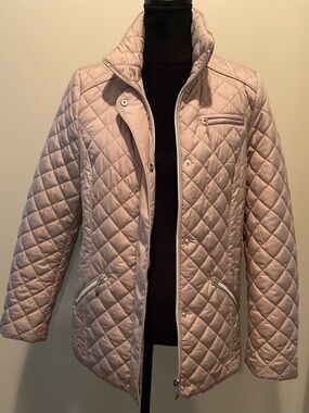 Offi Quilted Light Pink Puffer Jacket